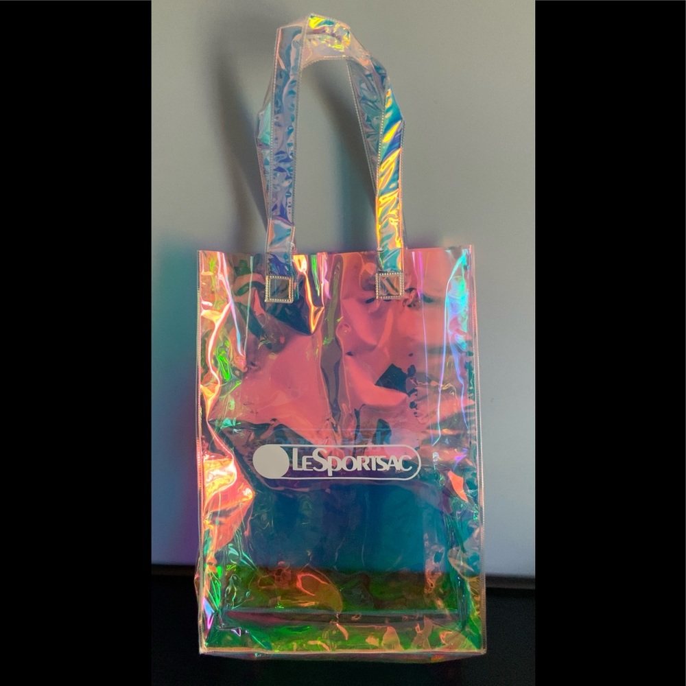 LeSportsac Shiny Plastic Transparent Bag